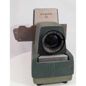 Vintage Argus 300 Model III Slide Projector - Green - 4" f/3.3 Lens - Untested